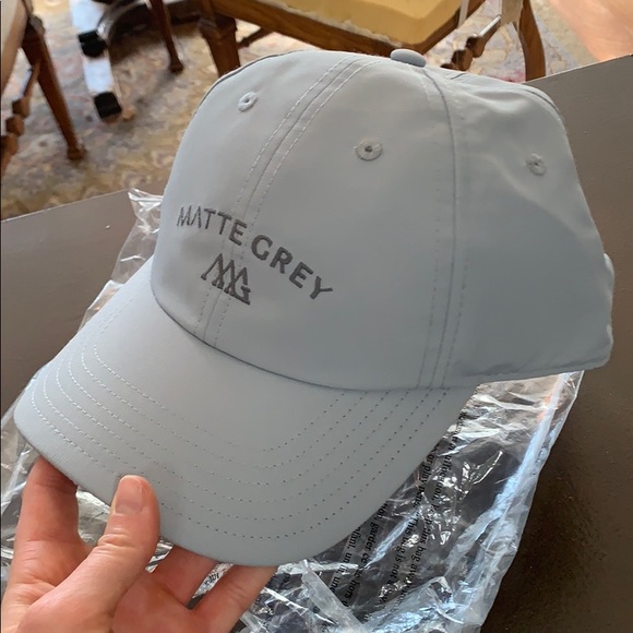 matte grey golf hat